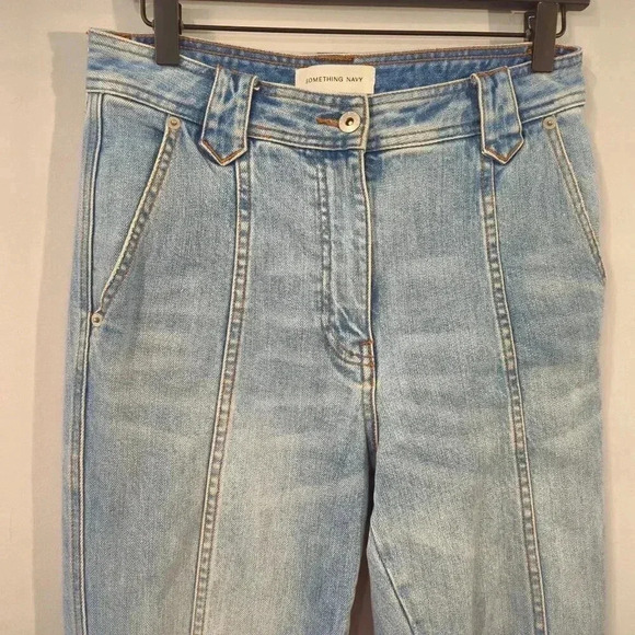 Something Navy Women's High-Waisted‎ Light Wash Denim Jeans Size 6 - Picture 3 of 7